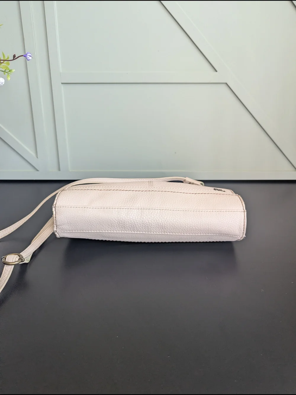 The Sak Cream Leather Crossbody Bag